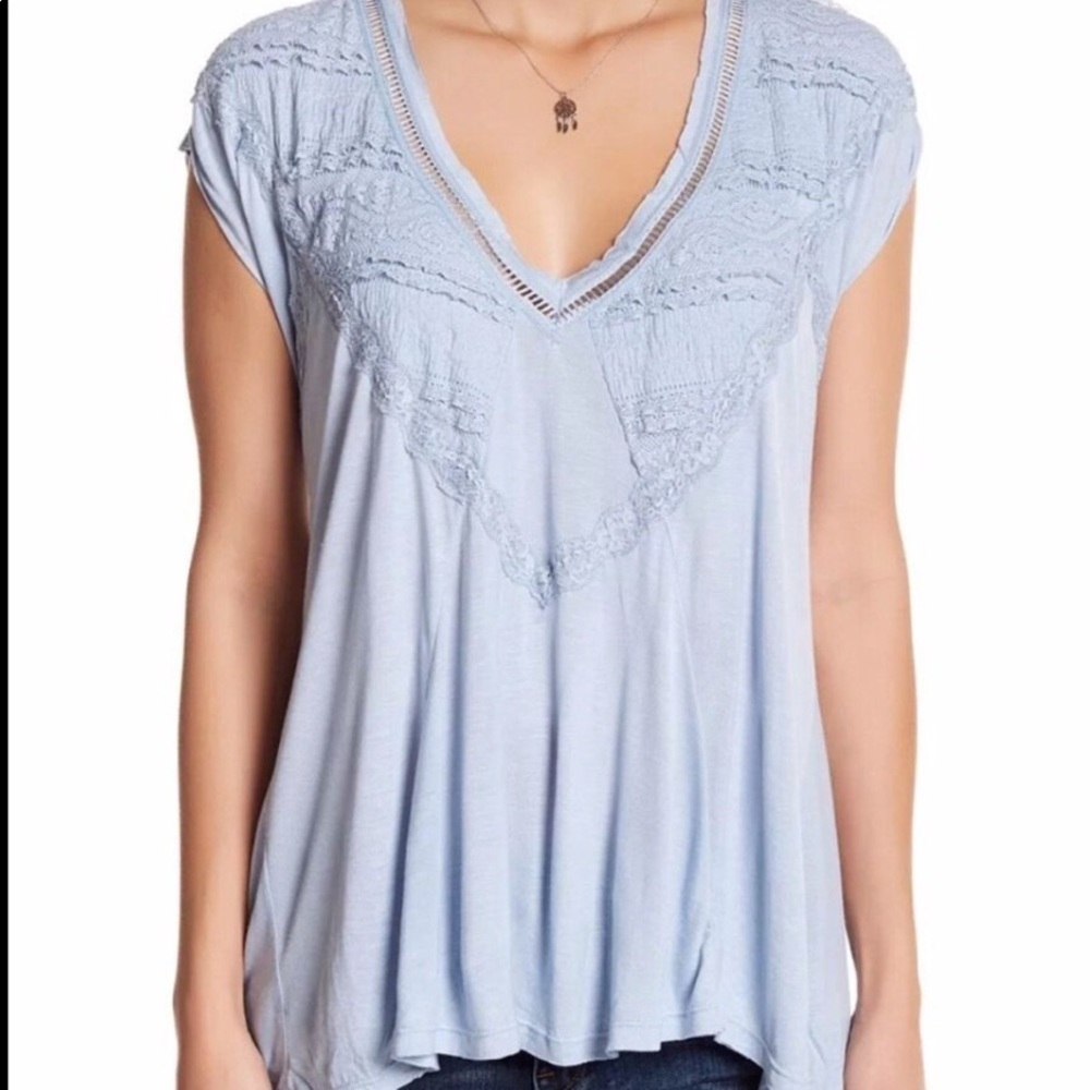 Light blue abagail tee free People